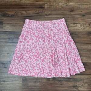 Jacob Pink Floral Silk Aline Skirt Women 12 Y2K‎ Coquette Balletcore Feminine